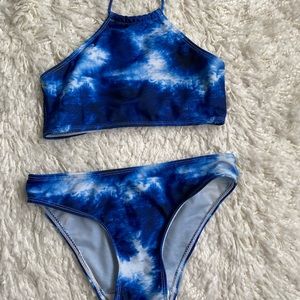 Tie Dye Halter Top Bikini